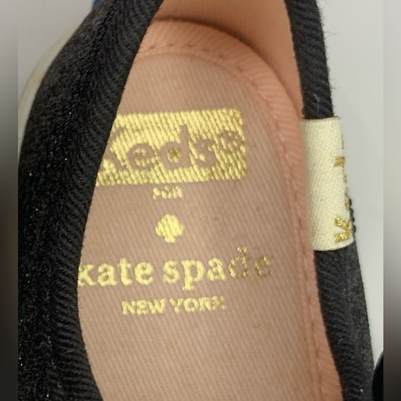 Keds Kate Spade New York Baby Girl Champion Black Glitter Sneakers New 7M/23 EU - Picture 3 of 8